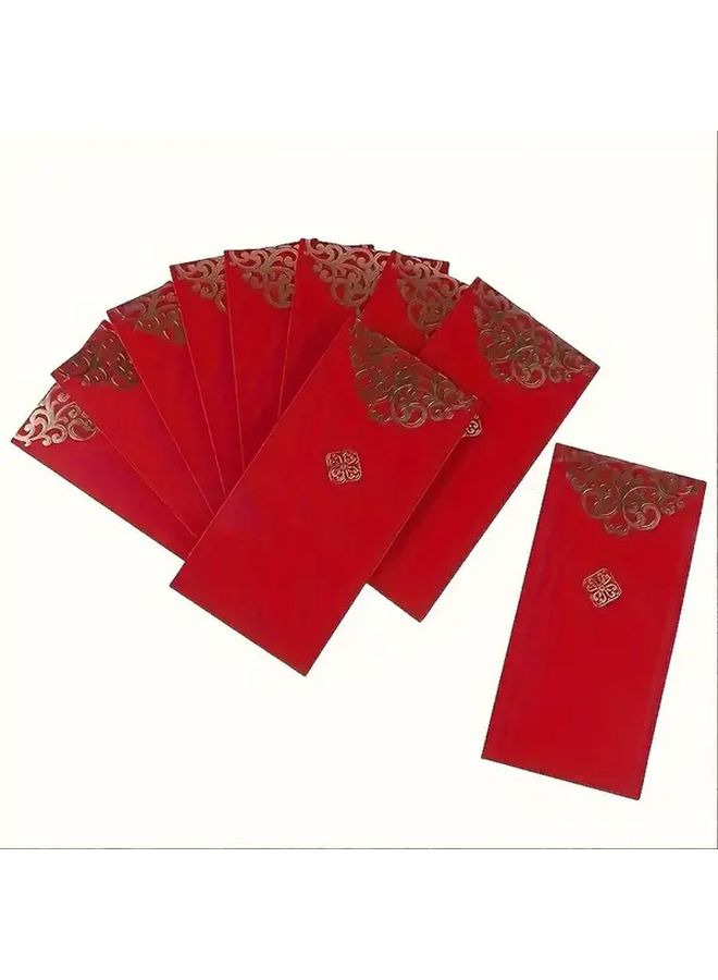 11pcs Red Envelopes With Golden Chinese Character Design For Chinese New Year Christmas Cash Gift Packaging Festive Decorative Wrapping Supplies - Image 4