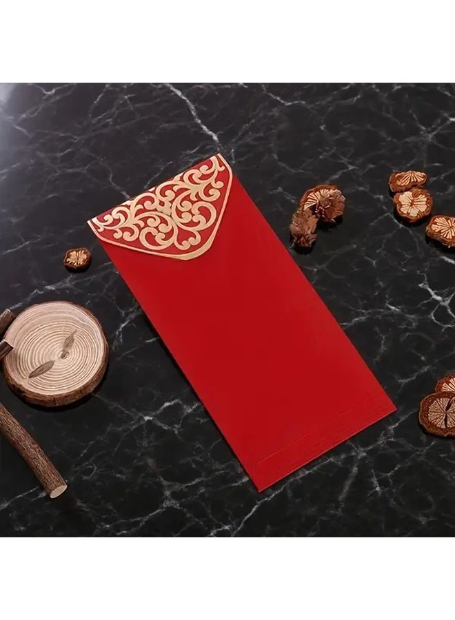 11pcs Red Envelopes With Golden Chinese Character Design For Chinese New Year Christmas Cash Gift Packaging Festive Decorative Wrapping Supplies - Image 2