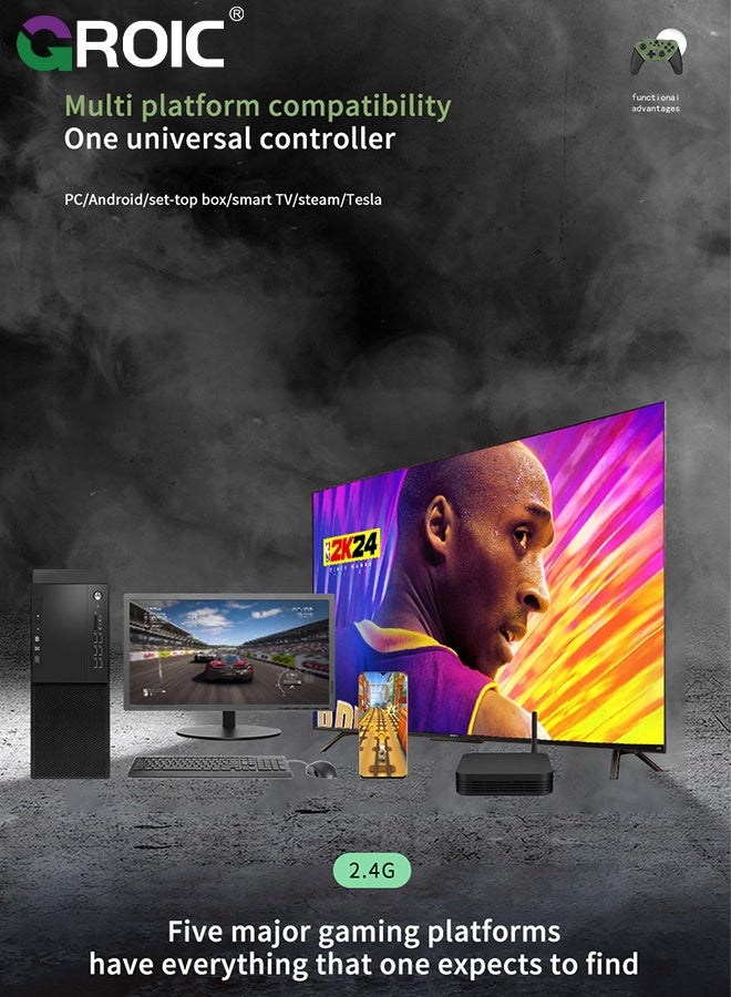 Wireless Controller for Switch/Lite/OLED Pro Controller for Switch Remote Joystick Gamepad P3 Console, Windows PC, TV Boxes, and Android Devices