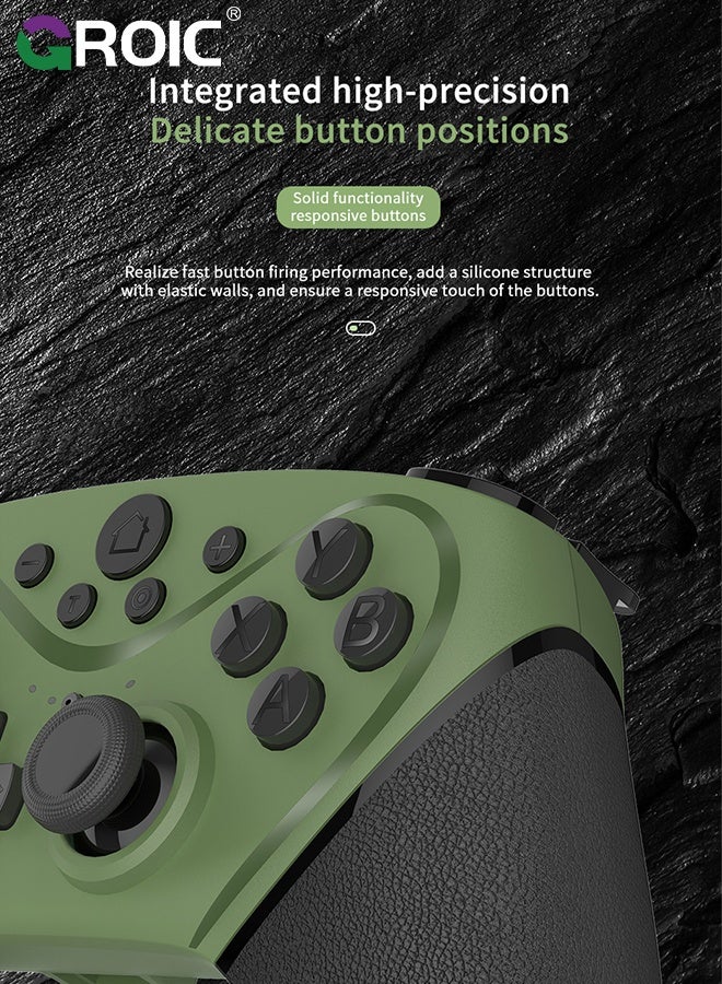 Wireless Controller for Switch/Lite/OLED Pro Controller for Switch Remote Joystick Gamepad P3 Console, Windows PC, TV Boxes, and Android Devices