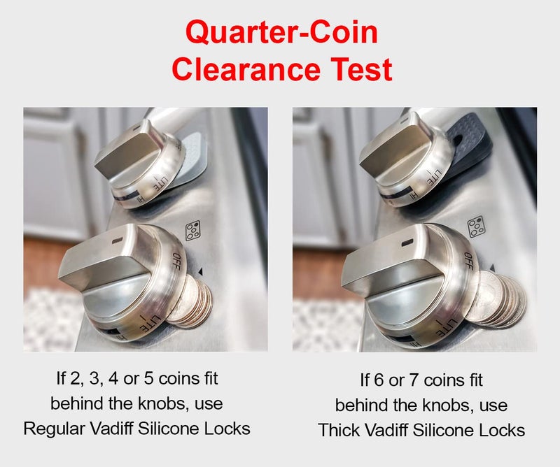 Vadiff 2025-26 Mom's Choice Winner- Gas Stove Knob Locks Thick Gray Silicone Stove Knob Safety Covers for Toddlers Pets - Child Proof Universal Size Knobs - Baby Proofing Protectors for Electric Stoves- 5Pcs - Image 2