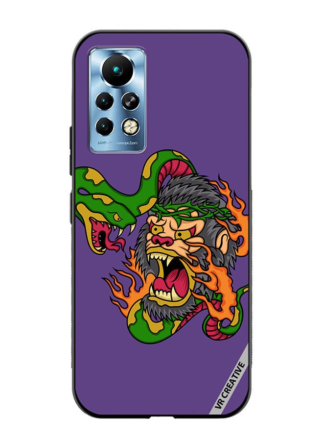 VR CREATIVE Protective Case Cover For Infinix Note 11 Pro King Kong Vs Snake Design Multicolour - Image 1