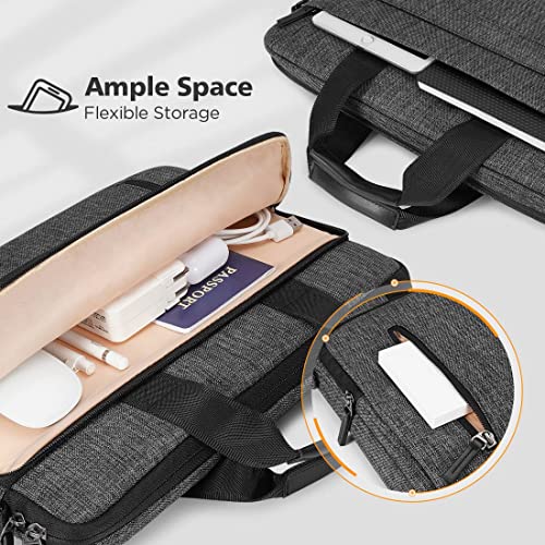 KIZUNA Laptop Bag Case 17 Inch Computer Shoulder Sleeve Briefcase for LG gram 17 2022 /Dell G7/17.3" HP ProBook 470/Lenovo Ideapad 700/DELL Precision 7710/Predator PH717-71-746,Grey - Image 2