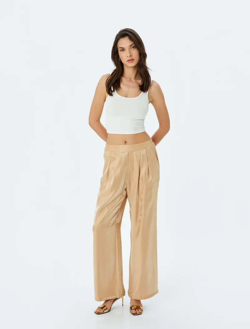 KOTON Palazzo Satin Trousers