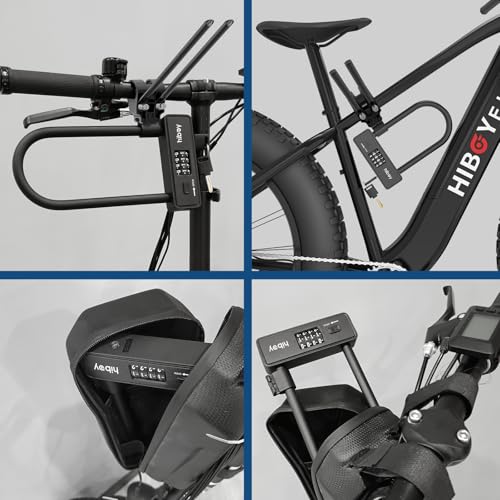 Hiboy Bike Combination U-Lock, Anti-Theft Security Bicycle Lock with Mounting Bracket, 10mm Steel Shackle U-Lock for Scooters & Bikes - Image 5
