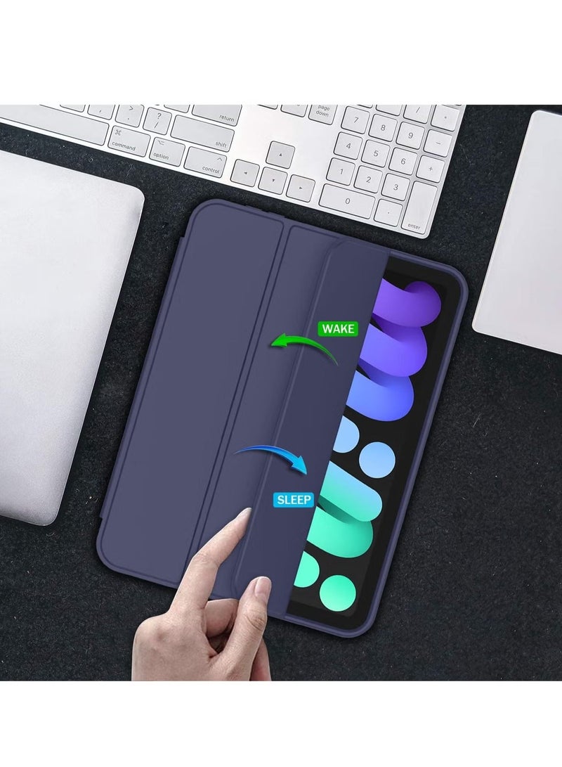 Raxoom iPad Mini 7 Case 2024 â€“ A17 Pro 8.3-Inch 7th Generation Case with Pencil Holder, Trifold Stand, and Soft TPU Back, Blue - Image 5