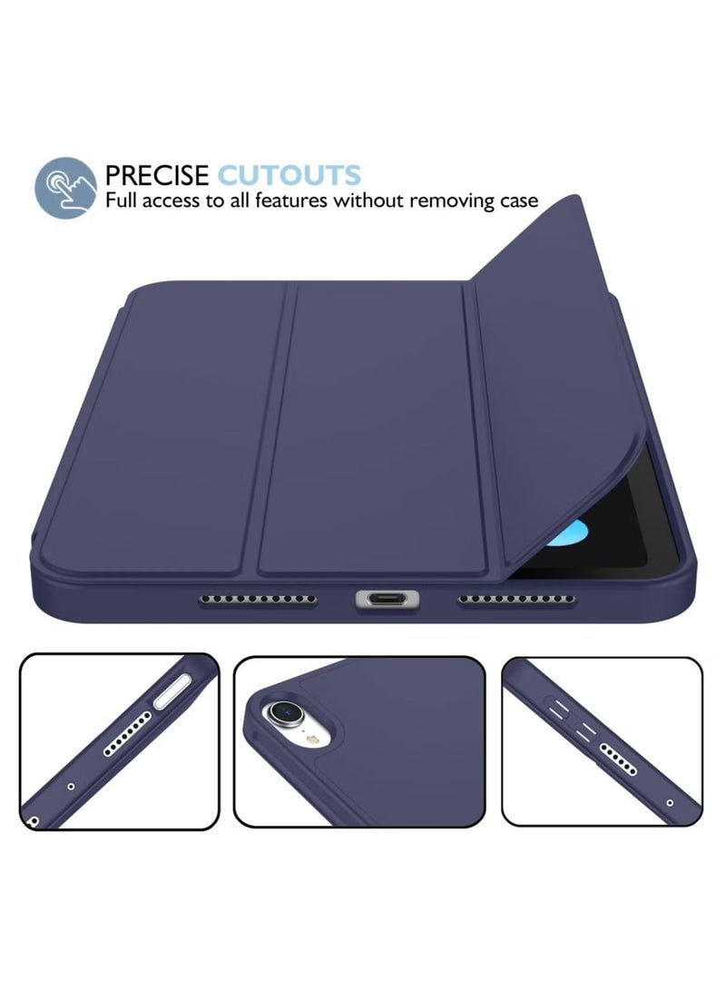 Raxoom iPad Mini 7 Case 2024 â€“ A17 Pro 8.3-Inch 7th Generation Case with Pencil Holder, Trifold Stand, and Soft TPU Back, Blue - Image 3