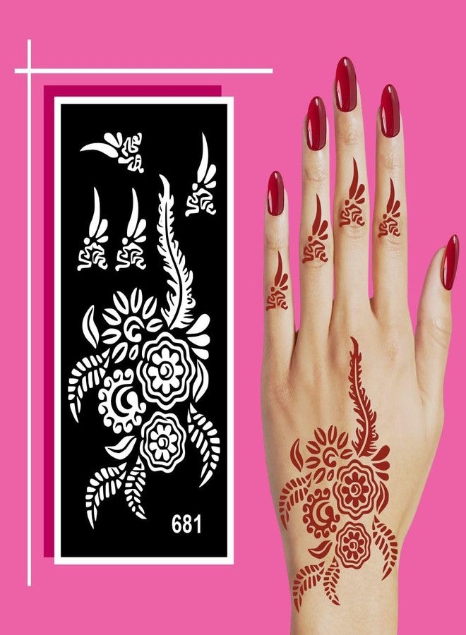 Komstec Traditional Finger Mehndi Stencil Combo for Bridesmaid and Party Look - Image 5