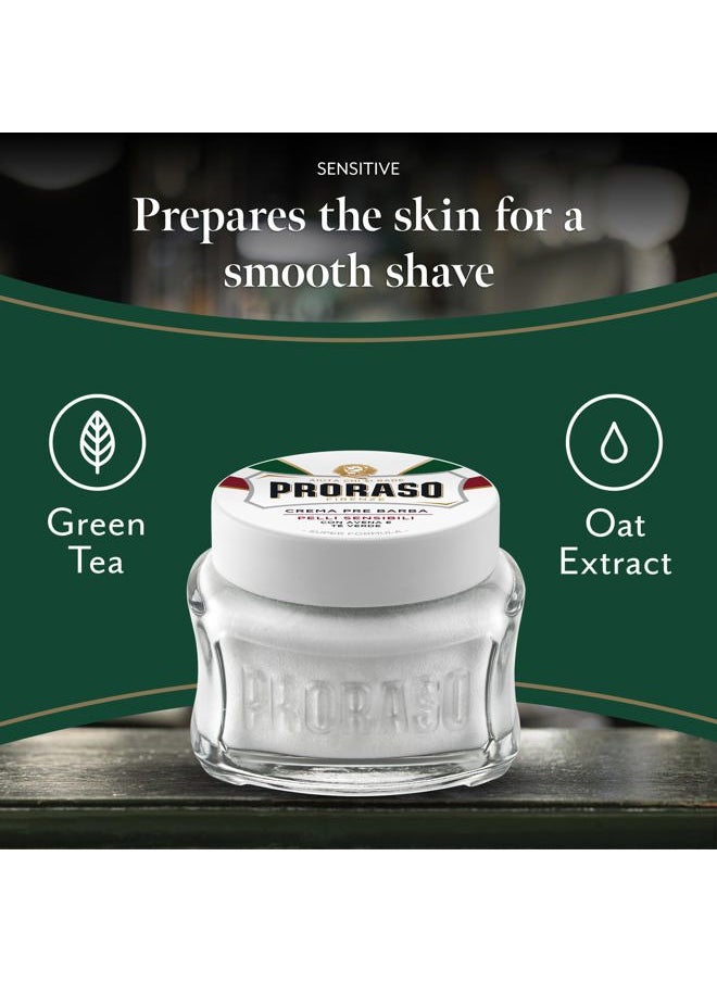 Pre-Shave Conditioning Cream for Men, Sensitive Skin Formula with Oatmeal and Green Tea, 3.6 Ounce (Pack of 1)