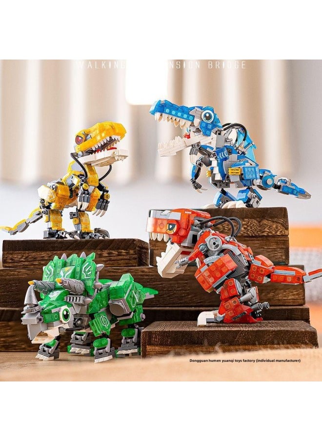 Generic - Luminous Dinosaur Compatible Lego Building Blocks Assembled Toys Tyrannosaurus Rex Children's Power Boy Assembled Animal Model Puzzle-Color:S28_ Devil Fish + Squid [569 Particles] - Image 1