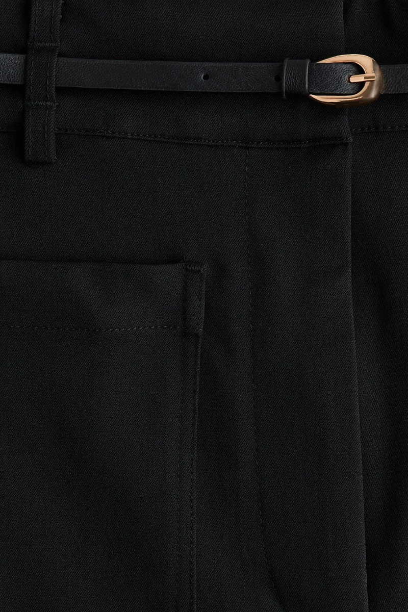 H&M Flared belted trousers