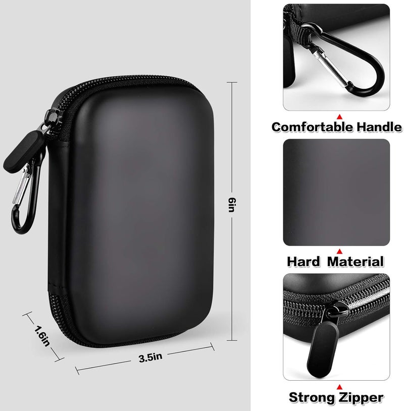 PAIYULE Case Compatible with Samsung T7/ T7 Touch Portable SSD 1TB 2TB 500GB USB 3.2 External Solid State Drive, Travel Carrying Storage Organizer Fits for USB Cables and More Accessories (Black) - Image 3