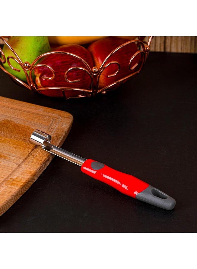 DELCASA Delcasa DC3232 Apple Corer with Stainless Steel Head, Silver/Red  - Image 3