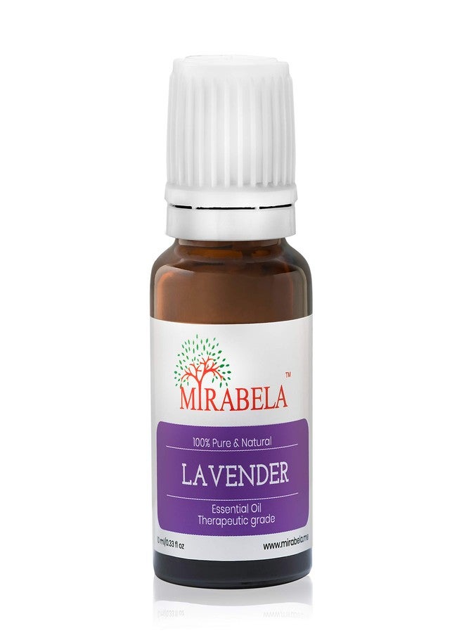 Mirabela Lavender Essential Oil 100% Pure Natural Undiluted Therapeutic Grade Essential Oil For Aromatherapy Sleep Stress Relief Skin Hair, 10 ml - Image 1