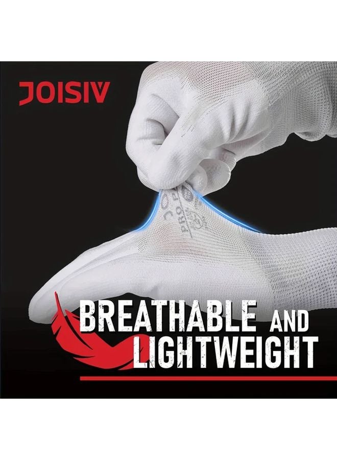 3 Pairs M Size PU Safety Work Gloves Breathable Lightweight for Men Women - Image 5