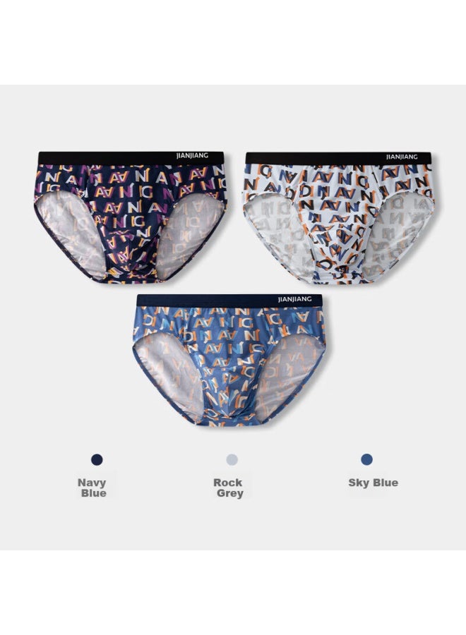 Jianjiang Men's Modal Briefs, Men's Underwear, 7a Antibacterial Triangle Briefs, High-elastic Breathable, 3-pack