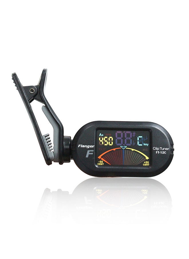 Flanger Guitar Tuner Clip On for Chromatic Guitar Bass Violin Ukulele Color LCD Display Screen Portable Guitar Tuner  - Image 2