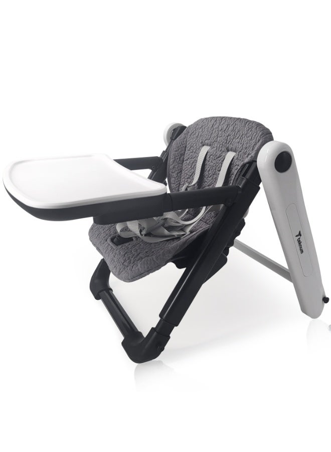 Teknum 3-IN-1 Kids Foldable Dining Booster Chair - Grey - Image 1