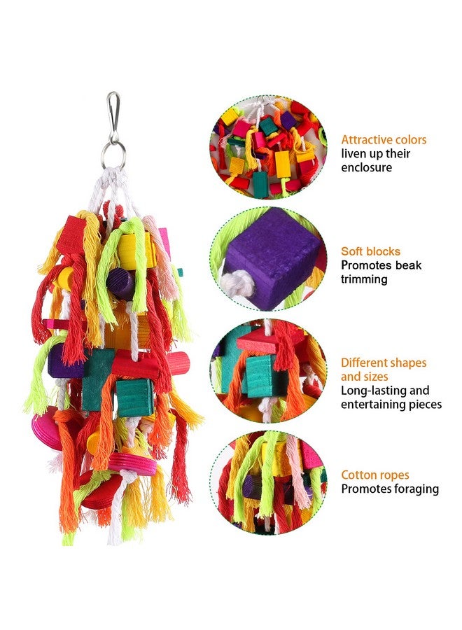 Rypet Large and Small Parrot Chewing Toy - Cage Bite Wooden Block Tearing Toy for Conures, Cockatiels, African Grey and Other Amazon Parrots - Image 4