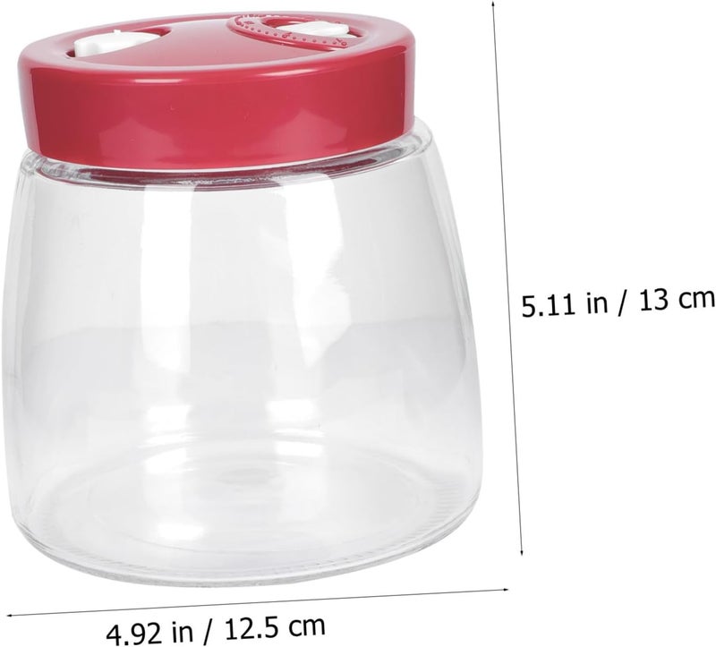 Glass Sealed Storage Jar 1000ml Multipurpose Glass Food Jar for Pickle Making and Fermentation, Airtight Kitchen Container for Home Canning and Meal Prep - Image 2