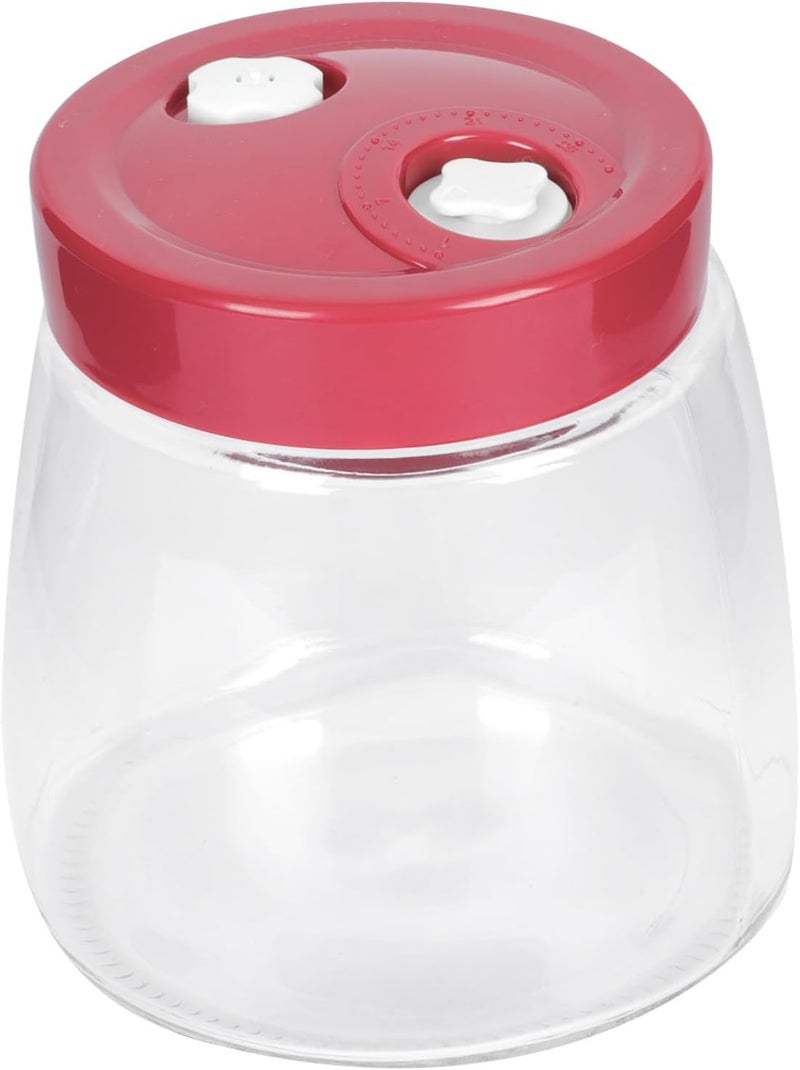 Glass Sealed Storage Jar 1000ml Multipurpose Glass Food Jar for Pickle Making and Fermentation, Airtight Kitchen Container for Home Canning and Meal Prep - Image 1