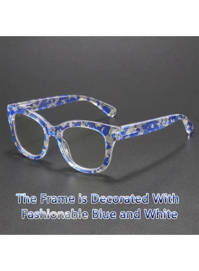 نظارات القراءة ذات الشبكة السوداء والبيضاء 2.0 قوة تكبير كلاسيكية تباين شفاف - Image 5