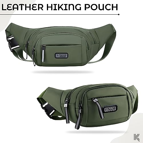 Kraptick Premium Unisex Waist Bag for Men and Women - Stylish Fanny Pack, Hip Bag, Travel Money Belt (Green) - Image 2