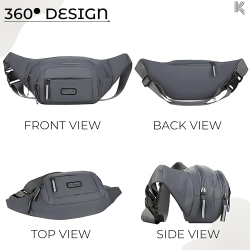 Kraptick Premium Unisex Waist Bag for Men and Women - Stylish Fanny Pack, Hip Bag, Travel Money Belt (Green) - Image 4