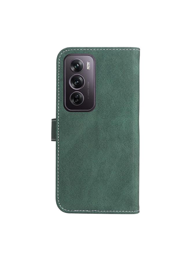 S-TOP Case For OPPO Reno12 Pro 5G Global Three Color Splicing Leather Phone Case - Image 3