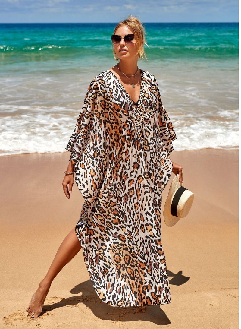 إسكدنيا قميص غطاء الشاطئ الكبير والتنورة الطويلة - Image 2