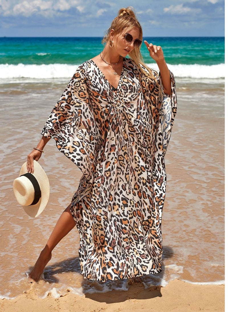 إسكدنيا قميص غطاء الشاطئ الكبير والتنورة الطويلة - Image 3