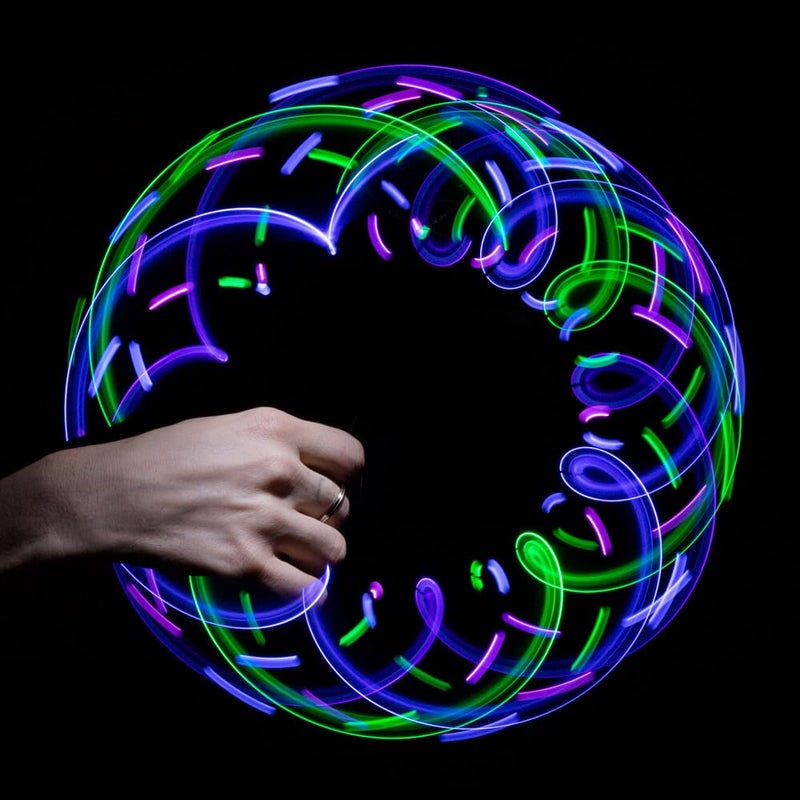GloFX 6 Led Spinning Orbit: Pure Bliss Multicolor Pattern - Flow Rave Toy - Image 2