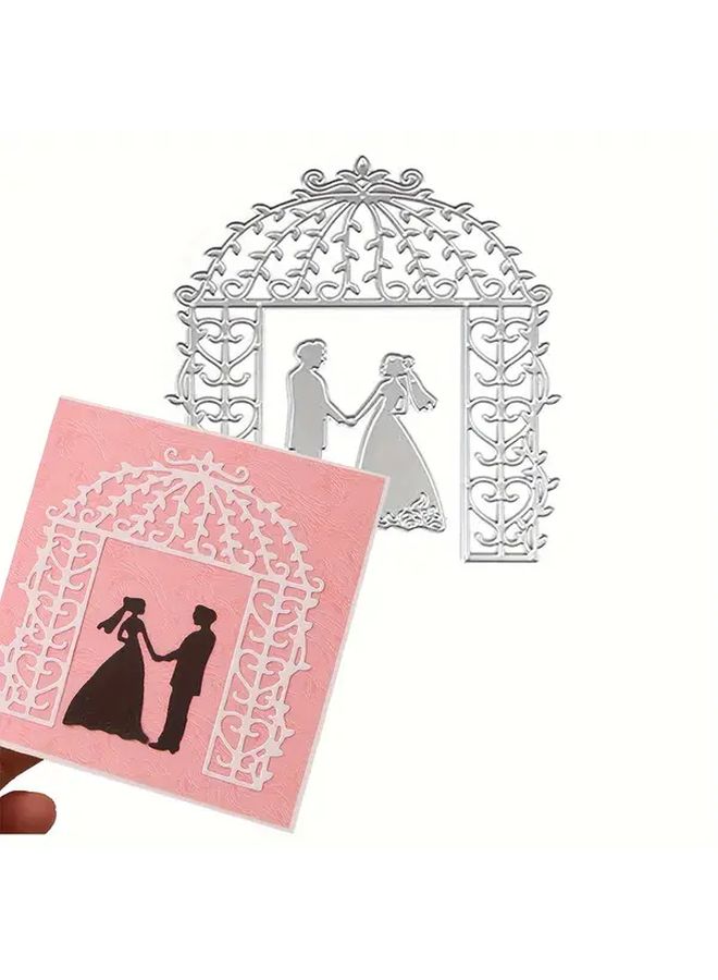 Elegant Wedding Die Cut Stencil 02 Bride Groom Silhouettes Metal Crafting DIY - Image 4