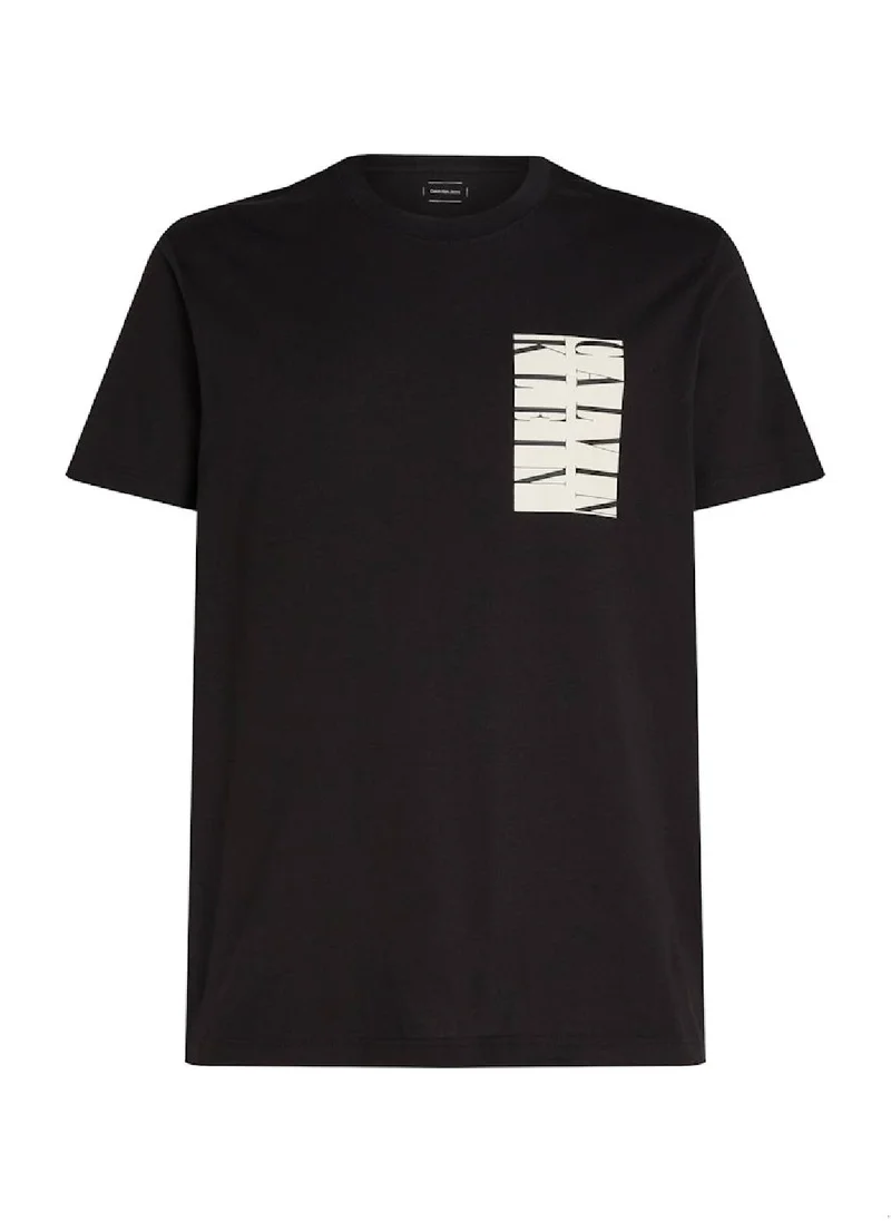 Calvin Klein Jeans Men's Graphic T-Shirt - Cotton, Black