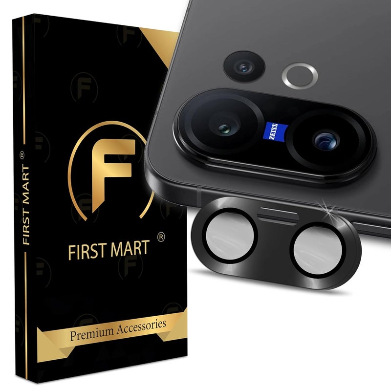FIRST MART Premium Camera Lens Protection For Vivo X200 FE 5G (6.31 Inches) With Edge-to-Edge Protector Coverage and Installation Kit |Black, Pack of 1 - Image 1