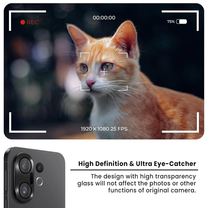 FIRST MART Premium Camera Lens Protection For Vivo X200 FE 5G (6.31 Inches) With Edge-to-Edge Protector Coverage and Installation Kit |Black, Pack of 1 - Image 4