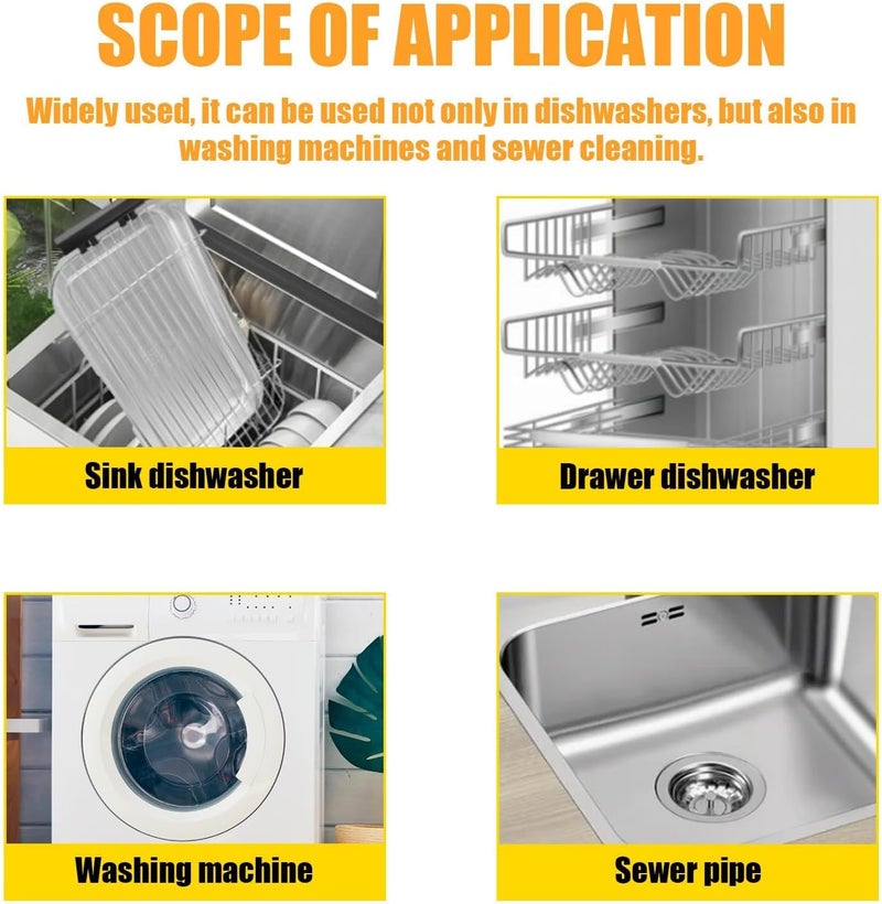 12 pieces Dishwasher Cleaner And Deodorizer Tablets, Deep Cleaning for Tableware Care Dish Washer Machine, Natural Limescale Remover, Calcium, Odor, Smell - Image 4