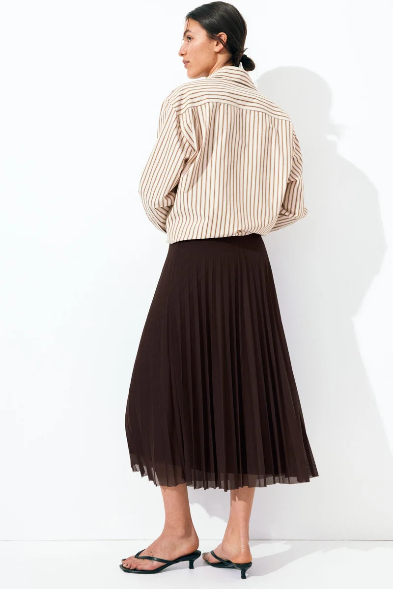 H&M Pleated mesh skirt