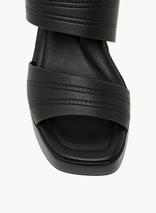 Flora Bella By Shoexpress BLACK Women Slip On Block Heels for Women | Best Price UAE