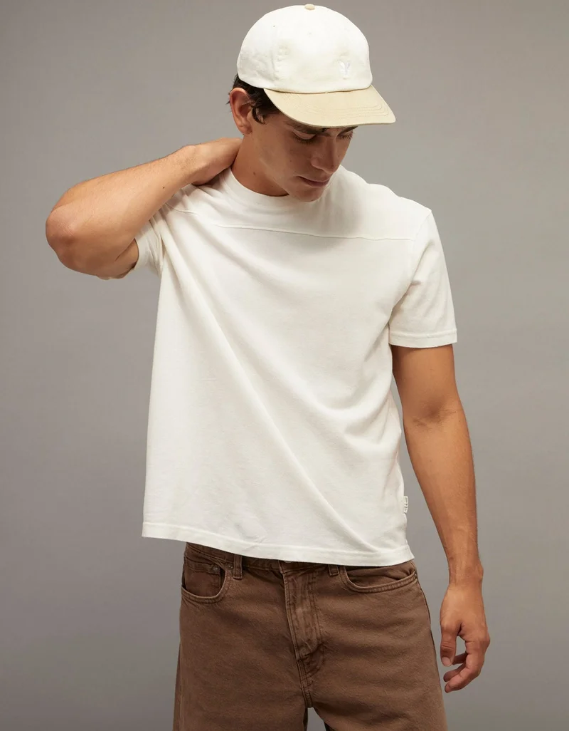 American Eagle  AE Short-Sleeve Pique T-Shirt for Men | Best Price UAE