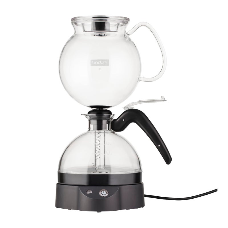 Bodum 34oz ePebo Electric Vacuum Coffee Maker, BPA-Free Tritan Plastic Jug, High-Heat Borosilicate Glass Funnel w/Temperature Control