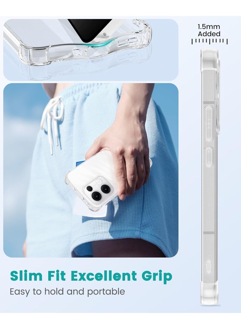 Case for OPPO Reno 13 5G, Ultra Transparent Silicone Shockproof Protective Case with Reinforced Corners, Clear Thin Soft TPU Bumper Cover - Image 5