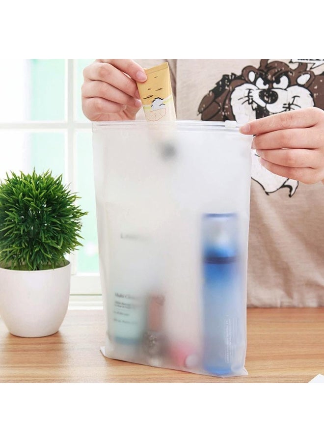 Plastic Make Up Cosmetic Travel Storage Bag Shoes Bag Waterproof Cloth Bag Zip Lock Organizer Pouch  - Image 2