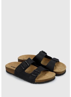eclipse Black Leather Women's Slippers  - Image 2