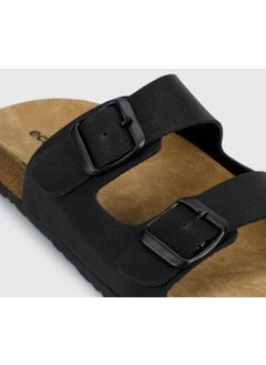 eclipse Black Leather Women's Slippers  - Image 5