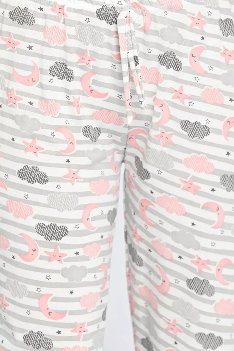 Gülseli Elastic Waist Printed Women's Pajama Bottoms