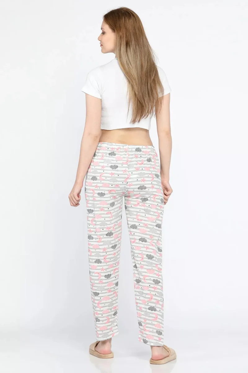 Gülseli Elastic Waist Printed Women's Pajama Bottoms