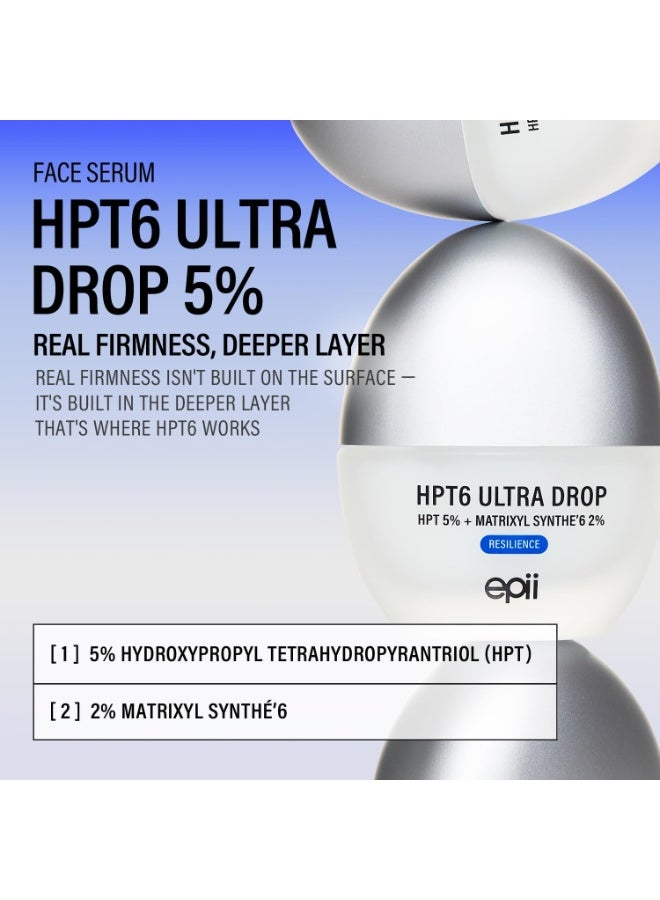 epii HPT6 Ultra Drop 5% - Anti Aging Peptide Serum for Face with HPT Complex 5% & Matrixyl Synthe'6 2% - Daily Firming Serum for Fine Lines, Wrinkles, Elasticity & Hydration 30mL - Image 2
