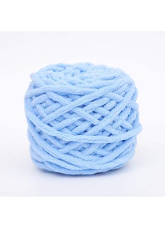 Ice Cream Striped Soft Thick Yarn Handmade Diy Knitted Scarf Yarn Ball Crochet Hook Slipper Self-knitted Ball 60 light blue