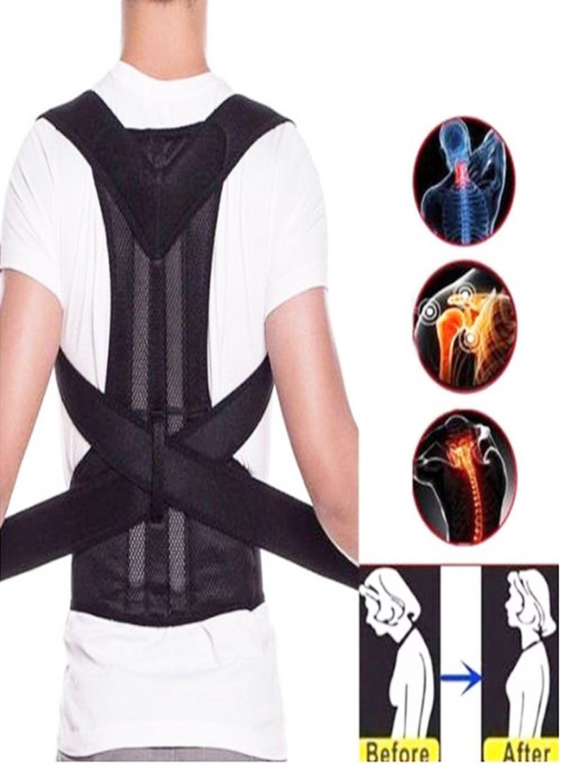 Posture Corrector Round Shoulder Correction Support Back Brace Adjustable Posture Correction for Woman & Man - Image 3